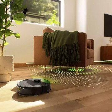 iRobot Roomba 105 Combo + AutoEmpty Σκούπα Ρομπότ με Χαρτογράφηση Laser & Απορρόφηση 7000Pa Μαύρη